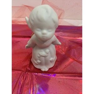 Vintage Ceramic Girl Angel, White, 3” Tall, Excellent Condition Made in Japan